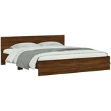  Okvir za krevet s uzglavljem boja smeđeg hrasta 180x200cm | shoptok.hr