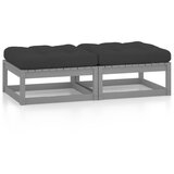 Maison Chic Vrtni stolček - Vrtni stoli za noge z blazino 2 kosa trdna borovina JS987, (21877892) | Shoptok.si