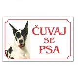 tabla čuvaj se psa - doga harlekin
