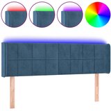 Maison Chic led posteljno vzglavje - vzglavna omarica - nočna omarica temno modro 147x16x78/88 cm žamet, (21712888) Cene