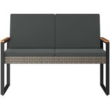  Vanjska klupa Siva i tamno siva 107 x 61 x 80 cm poliratan | Eponuda.com