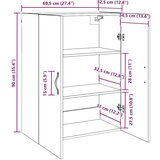  Ormarčići montirani na zid 2 pcs Staro drvo 69.5 x 34 x 90 cm | shoptok.hr