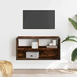 vidaXL TV omarica dimljen hrast 80x31x39,5 cm inženirski les in kovina | Shoptok.si