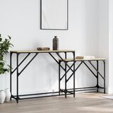  Uklapajući konzolni stolovi 2 kom boja hrasta konstruirano drvo | Shoptok.si