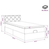  Podesivi krevet s madracem Tamno plava 90 x 190 cm Baršun - Tamno plava 90 x 190 cm Dizajn s rombovima | shoptok.hr