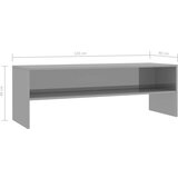 TV ormarić od iverice visoki sjaj sivi 120 x 40 x 40 cm | shoptok.hr