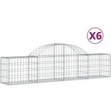  Lučne gabionske košare 6 kom 200x30x40/60 cm pocinčano željezo | shoptok.hr