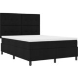 Box Postelja s škatlastim osnovanjem z vzmetnico Črna 160x200 cm Tkanina, (22067400) | Shoptok.si