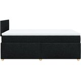  Krevet s oprugama i madracem crni 120 x 200cm od tkanine | shoptok.hr