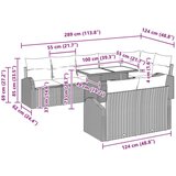  Set od 9 komada vrtnih kauča s jastučićima Bež poli ratan | shoptok.hr