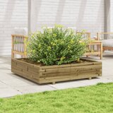 Maison Chic Vrtno cvetlično korito - Cvetlični Lonec 110x110x26,5 cm impregnirana borovina, (21789296) | Shoptok.si
