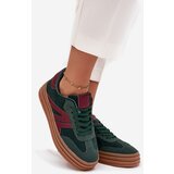 Boto Velvet Women's Sneakers on Platform Green Skye | shoptok.hr