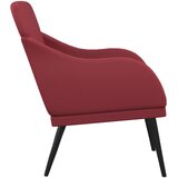  Fotelja crvena boja vina 63 x 76 x 80 cm od umjetne kože | Eponuda.com