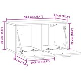  ormar za zid Zidne Hrast sonoma 59,5 x 31 x 30 cm | shoptok.hr