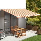 vidaXL Nadomestno blago za tendo rumeno in oranžno 5x3,5 m, (20728829) | Shoptok.si