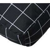  Jastuk za palete crni karirani 58x58x10 cm od tkanine Oxford | shoptok.hr