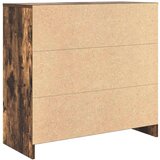  Komoda s ladicama dimljenog hrasta 80x34x76cm konstruirano drvo | shoptok.hr
