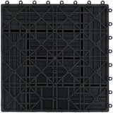 vidaXL pločice za trijem 11 kom WPC 30 x 30 cm 1 m² crne | shoptok.hr