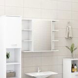 Maison Chic Kopalniška omarica - Kopalniški kabinet z ogledalom bela 80x20,5x64cm inženirski les, (21794825) | Shoptok.si
