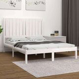  Posteljni okvir bel iz trdnega lesa 120x190 cm 4FT, (20904869) | Shoptok.si