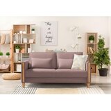 Niels Andersson ZOFA S POSTELJNO FUNKCIJO, barve bukve, starinsko roza les, tekstil | Shoptok.si