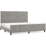  Okvir za krevet bez madraca svjetlosivi 200 x 200 cm baršunasti | shoptok.hr