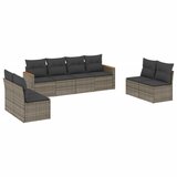 The Living Store Vrtna sedežna garnitura 8-delna z blazinami siv poli ratan - Vrtna Sedežna Garniture, (21450913) | Shoptok.si