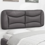 vidaXL Vzglavna stranica siva 140 cm umetno usnje Cene