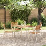 vidaXL Set vanjskih stolica Prirodna tikovina Čvrsta tikovina Standard | shoptok.hr