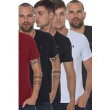 Dewberry SET OF FIVE T8568 V-NECK MEN'S T-SHIRT-BLACK-NAVY-WHITE-BURGUNDY-ANTHRACITE | shoptok.hr