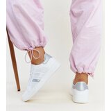 Gemre White-silver eco leather sneakers Berdine | ePonuda.com