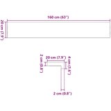  Prozorske klupice 2 kom tamnosmeđe 160x20x2 cm masivne hrast | shoptok.hr