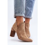 Boto Ankle Boots with Lace Pattern Beige Vailen | ePonuda.com