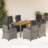  7-dijelni vrtni blagovaonski set sivi od poliratana | shoptok.hr