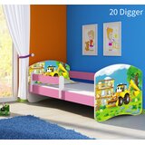  Otroška postelja ACMA z motivom, bočna roza 140x70 cm 20 Digger | Shoptok.si