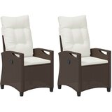  Vrtna stolica 2 pcs Smeđa i krem 56 x 60 x 112 cm | shoptok.hr