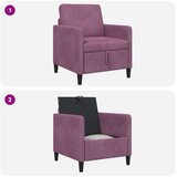 SOFA s pohranom Ljubičasta 72 x 78 x 87 cm Poliester | shoptok.hr