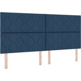 vidaXL Postelja s škatlo z vzmetnico in klopjo modra 200x200 cm tkanina, (22083059) | Shoptok.si