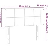  Vzglavje z ušesi temno sivo 83x16x78/88 cm žamet, (20737387) | Shoptok.si