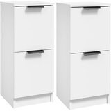 Maison Chic 2 kosi Komode - Predalnik bele 30x30x70 cm konstruiran les, (21721645) Cene