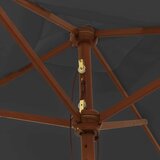 vidaXL Vrtni senčnik z lesenim drogom antraciten 198x198x231 cm | Shoptok.si