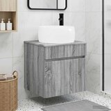  Umivaonik s policom za zid Siva Sonoma 49 x 44,5 x 66 cm | shoptok.hr
