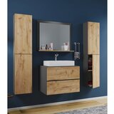 MID.YOU Stensko Ogledalo Lendas, Siva, Hrast | Shoptok.si