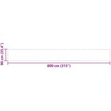 Balkonska pregrada crvena 90x800 cm 100% poliester Oxford | shoptok.hr