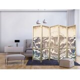  Japanski paravan - Turbulent Ocean - High Waves in Brown And Navy Colors on a Beige Background in Vintage Style 225x172 Cijene