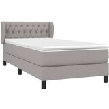  Box spring postelja z vzmetnico svetlo siv 100x200 cm blago, (20726110) | Shoptok.si