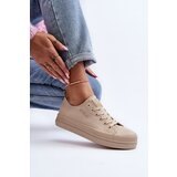 EVENTO Women's Beige Fabric Sneakers Staneva | shoptok.hr