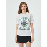 Koton Printed T-Shirt Short Sleeve Crew Neck Cotton cene