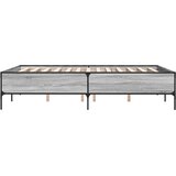  Okvir kreveta boja hrasta 140x200cm konstruirano drvo i metal | shoptok.hr