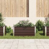  Povišena vrtna gredica smeđa 100 x 40 x 45 cm pocinčani čelik | shoptok.hr
